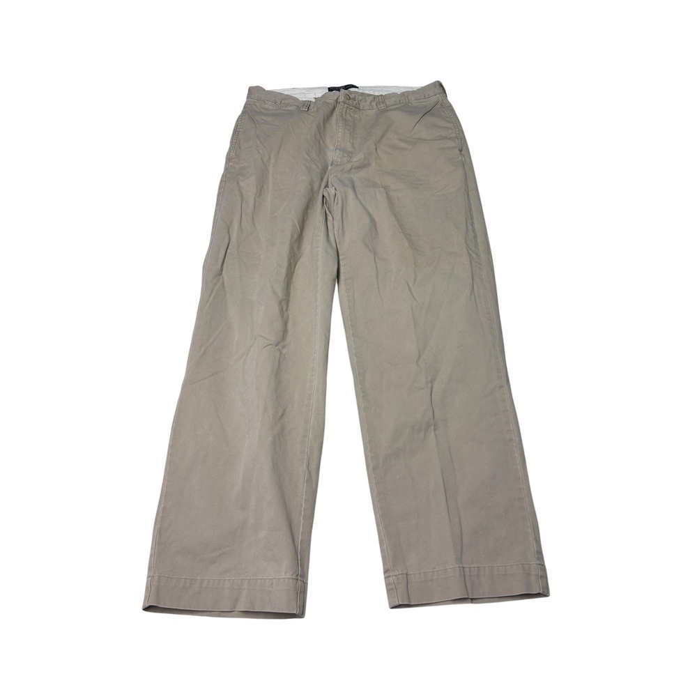 Polo Ralph Lauren Philip Pant Mens 36x30 Tan Khaki Cotton Chino Wide Leg Pants‎